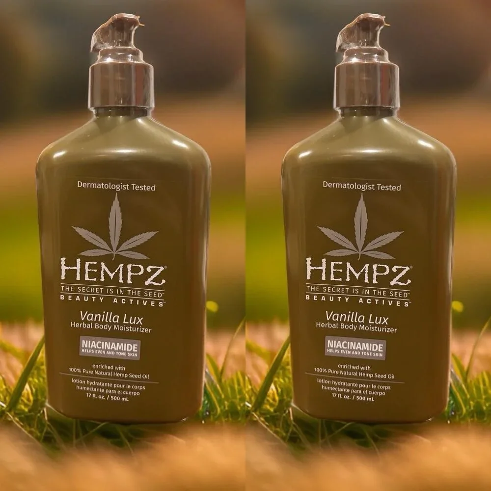 Hempz Vanilla Lux Herbal Body Moisturizer 17 oz_ 2 units